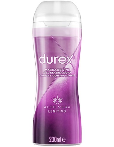 DUREX MASSAGE 2 IN 1 GEL MASSAGGIO CORPO E LUBRIFICANTE ALOE VERA 200 ML