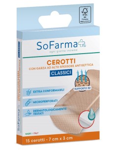 CEROTTO CLASSICO 7X3 CM 15 PEZZI SOFARMAPIU'