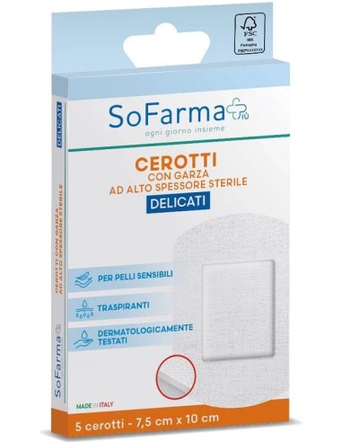 CEROTTO DELICATO 7,5X10 CM 5 PEZZI SOFARMAPIU'