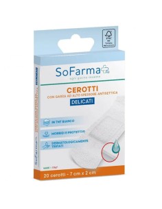 CEROTTO DELICATO 7X2 CM 20 PEZZI SOFARMAPIU'