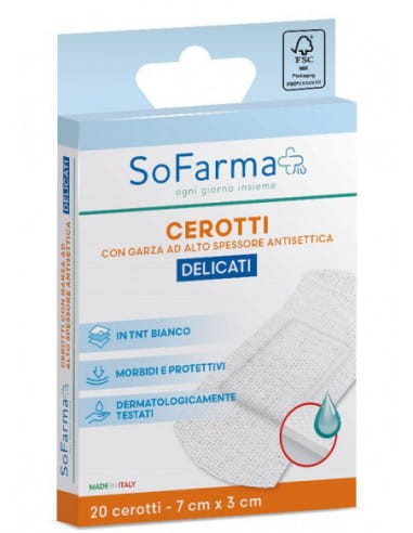 CEROTTO DELICATO 7X3 CM 20 PEZZI SOFARMAPIU'