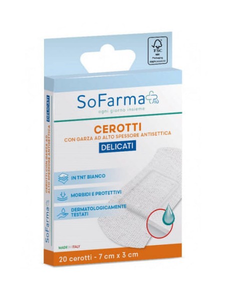 CEROTTO DELICATO 7X3 CM 20 PEZZI SOFARMAPIU'