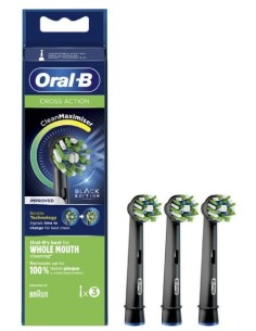 ORALB POWER REFILL EB50 CROSSACTION BLACK 3 PEZZI