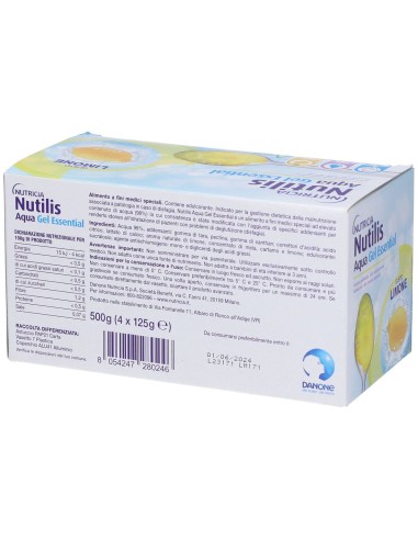 NUTILIS AQUA GEL LIMONE 4 PEZZI DA 125 G
