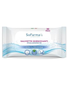 SALVIETTINE IGIENIZZANTI POCKET CLOREXIDINA 20 PEZZI SOFARMAPIU'