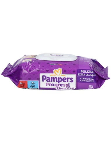 PAMPERS PROGRESSI SALVIETTE SENSITIVE ALOE RICARICA 63 PEZZI