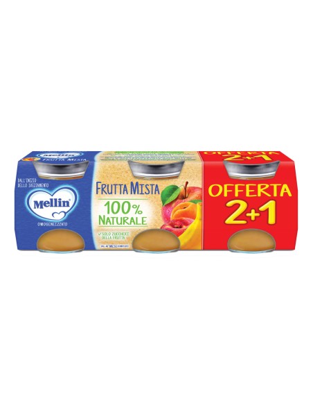 MELLIN OMOGENEIZZATO FRUTTA MISTA 3 PEZZI DA 100 G