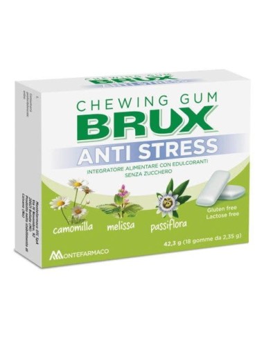 BRUX ANTISTRESS CHEWING GUM 18 GOMME