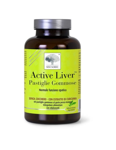 ACTIVE LIVER 60 PASTIGLIE GOMMOSE SENZA ZUCCHERO GUSTO PESCA/MANGO