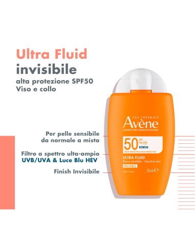 EAU THERMALE AVENE SOLARE ULTRA FLUID SPF50 50 ML