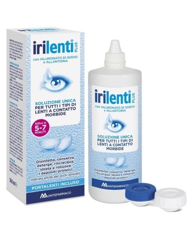 SOLUZIONE UNICA PER LENTI A CONTATTO IRILENTI 360 ML + PORTALENTI