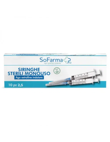 SIRINGA STERILE 2,5MM GAUGE 23 10 PEZZI SOFARMAPIU'