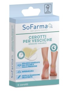 CEROTTO VESCICA RETROTALLONE OVALE 44X66 MM 6 PEZZI SOFARMAPIU'