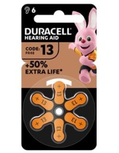 DURACELL EASY TAB 13 ARANCIO BATTERIA PER APPARECCHIO ACUSTICO 6 PEZZI