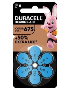 DURACELL EASY TAB 675 BLU BATTERIA PER APPARECCHIO ACUSTICO 6 PEZZI