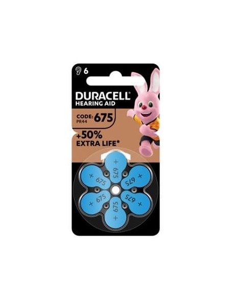 DURACELL EASY TAB 675 BLU BATTERIA PER APPARECCHIO ACUSTICO 6 PEZZI