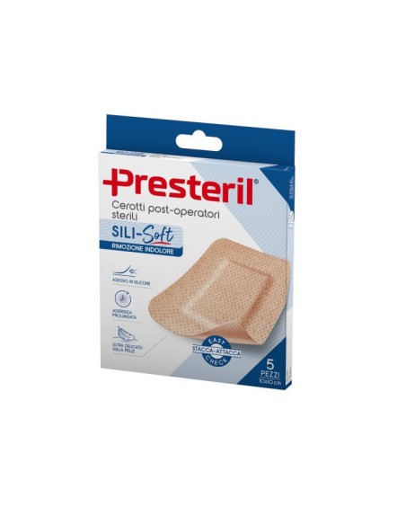CEROTTO PRESTERIL SILI-SOFT SKIN POST OPERATORIO 10X10 CM 5 PEZZI