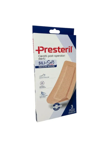 CEROTTO PRESTERIL SILI-SOFT SKIN POST OPERATORIO 10X20 CM 3 PEZZI