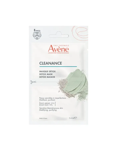 AVENE CLEANANCE MASCHERA DETOX 2 PEZZI DA 6 ML