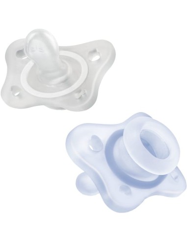 CHICCO GOMMOTTO MINI AZZURRO 0-2M 2 PEZZI