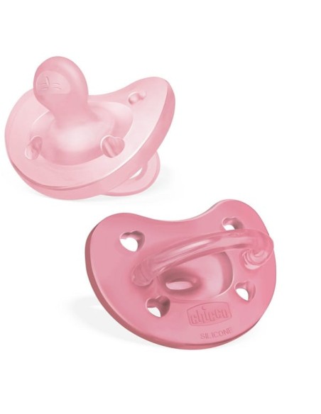 CHICCO GOMMOTTO SILICONE ROSA 6-16 MESI 2 PEZZI