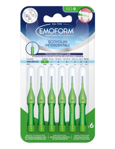 EMOFORM SCOVOLINO ISO 0 VERDE 6 PEZZI