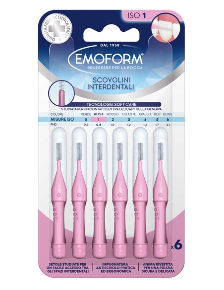 EMOFORM SCOVOLINO ISO 1 ROSA 6 PEZZI
