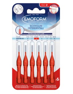 EMOFORM SCOVOLINO ISO 2 ROSSO 6 PEZZI
