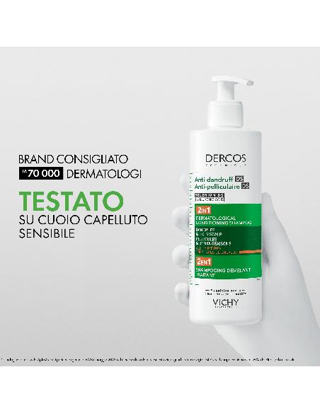 DERCOS TECHNIQUE ANTI DANDRUFF SHAMPOO 2IN1 400 ML