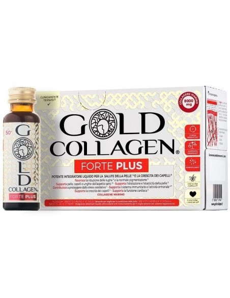 GOLD COLLAGEN FORTE PLUS 10 FLACONCINI DA 50 ML 8G COLLAGENE