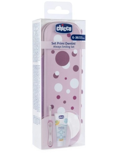 CHICCO SET DENTALE 6 MESI+ ROSA