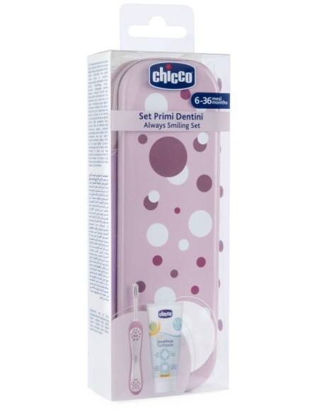 CHICCO SET DENTALE 6 MESI+ ROSA