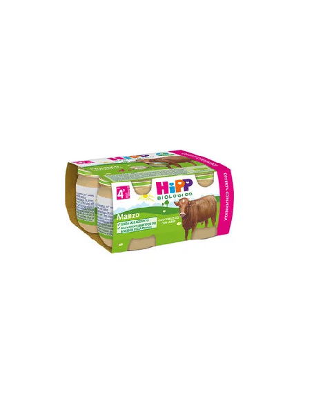 HIPP BIO OMOGENEIZZATO MANZO 4 PEZZI DA 80 G