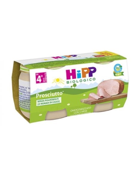 HIPP BIO OMOGENEIZZATO PROSCIUTTO 2 PEZZI DA 80 G