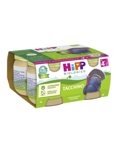 HIPP BIO OMOGENEIZZATO TACCHINO 4 PEZZI DA 80 G