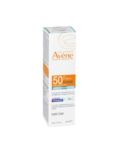 EAU THERMALE AVENE SOLARE FLUIDO ANTI-IMPERFEZIONI SPF50 40 ML