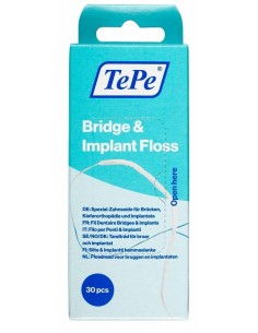 TEPE FILO PONTI & IMPIANTI TEPE BRIDGE & IMPLANT FLOSS 30 PEZZI