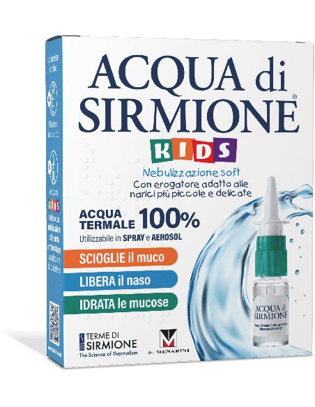 ACQUA DI SIRMIONE KIDS NEBULIZZAZIONE SOFT ACQUA TERMALE 100% 6 FLACONCINI PLURIDOSE DA 15 ML
