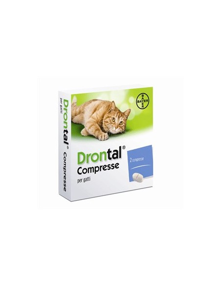 DRONTAL 2 compresse 230 mg + 20 mg gatti
