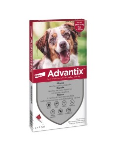 ADVANTIX SPOT ON soluzione 6 pipette 2,5 ml cani da 10 a 25 kg