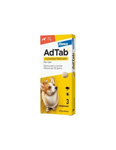 ADTAB 3 compresse 225 mg cani 5,5-11 kg
