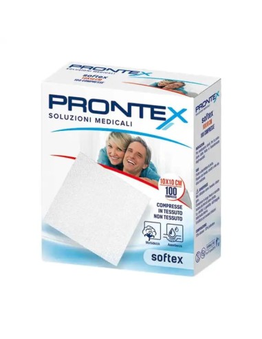 GARZA IN TESSUTO NON TESSUTO PRONTEX SOFT 10X10CM 100 PEZZI