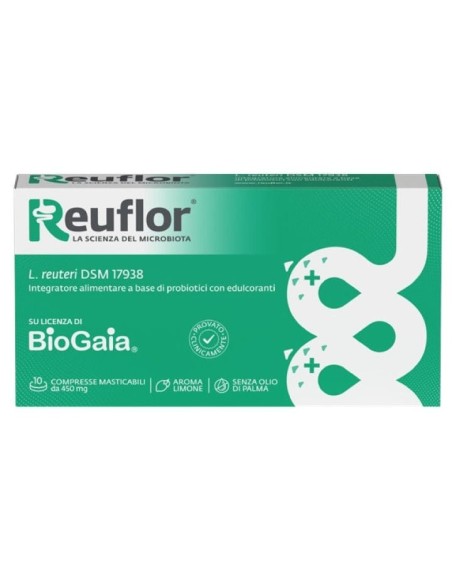 REUFLOR 10 COMPRESSE MASTICABILI AROMA LIMONE