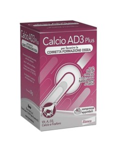 CALCIO AD3 PLUS 40 COMPRESSE APPETIBILI
