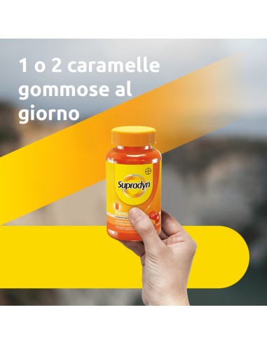 Supradyn Energy Integratore di Vitamina A, B, C, D e Coenzima Q10, contro la Stanchezza, 70 Caramelle Gommose