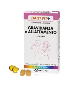 MASSIGEN GRAVIDANZA ALLATTAMENTO CON ACIDO FOLICO MULTIVITAMINICO E MULTIMINERALE 30 COMPRESSE RIVESTITE DA 1,1 G + 30 PERLE DA 