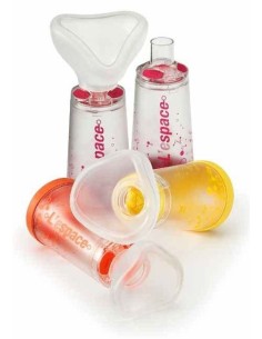 CAMERA DISTANZIATRICE PER EROGATORI SPRAY PREDOSATI L'ESPACE 220ML PER ADULTI SPAZIO MORTO 88ML CON MASCHERA VALVOLA INSPIRAZION
