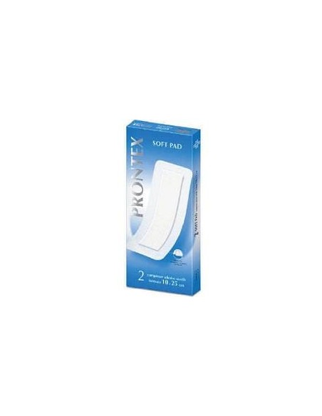 GARZA COMPRESSA PRONTEX SOFT PAD 10X25 CM 2 PEZZI
