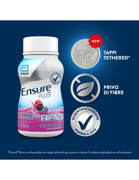 ENSURE PLUS FRUTTI DI BOSCO 4 BOTTIGLIE DA 200 ML