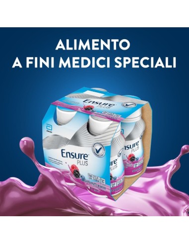 ENSURE PLUS FRUTTI DI BOSCO 4 BOTTIGLIE DA 200 ML